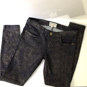 Current Elliott Silver denim coated skinny jeans